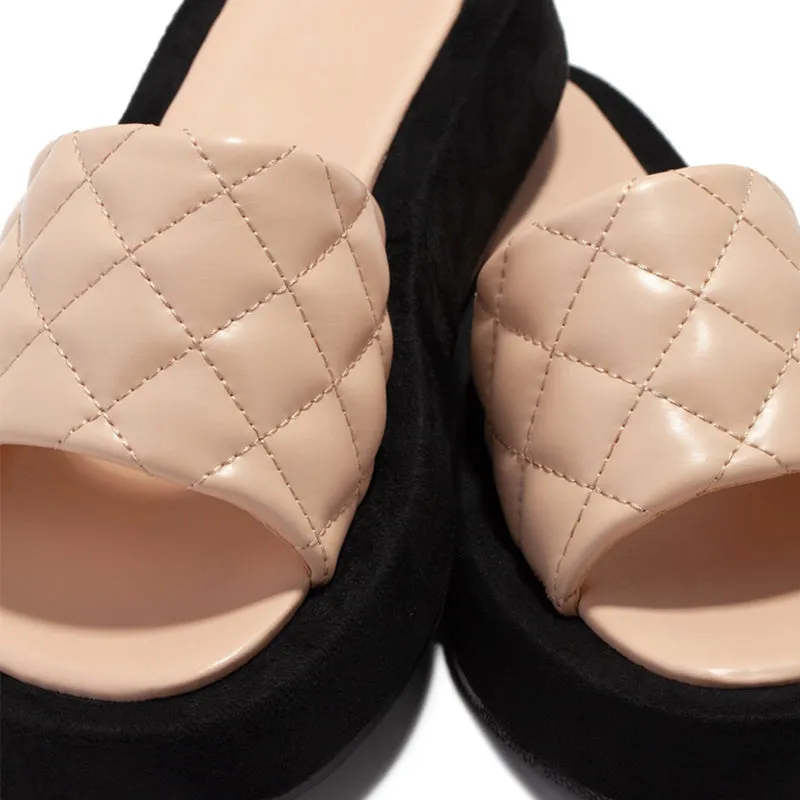 Classy Women Outdoor Non-slip Casual Platform Wedge Slippers
