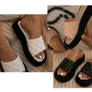 Classy Women Outdoor Non-slip Casual Platform Wedge Slippers