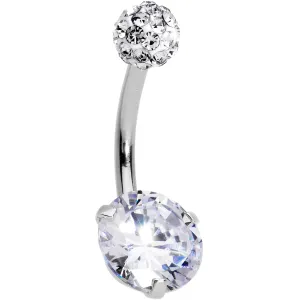 Clear Gem Days of Disco Belly Ring