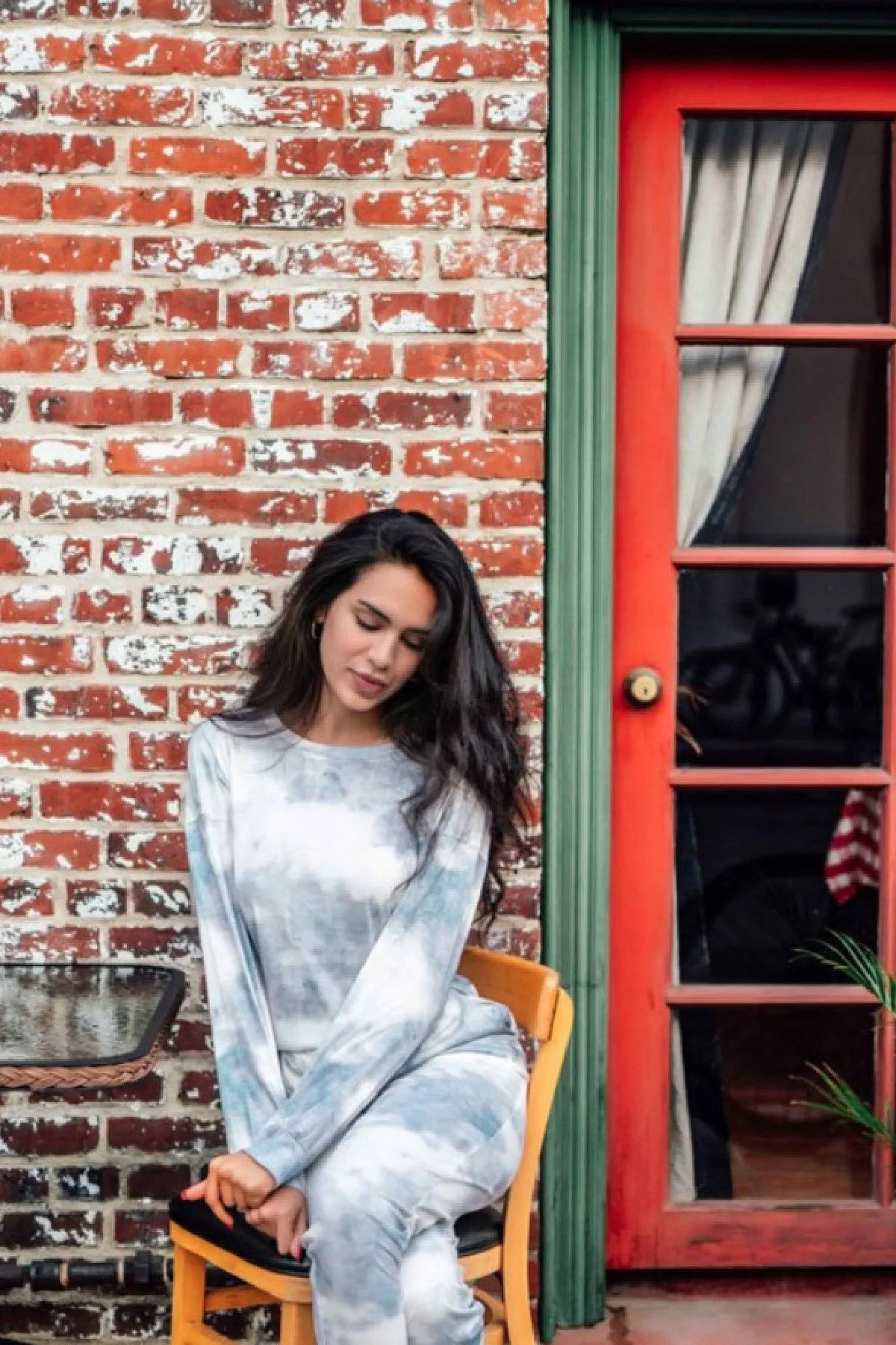 Comfy Bluish Grey Tie-Dye Co-ord Set