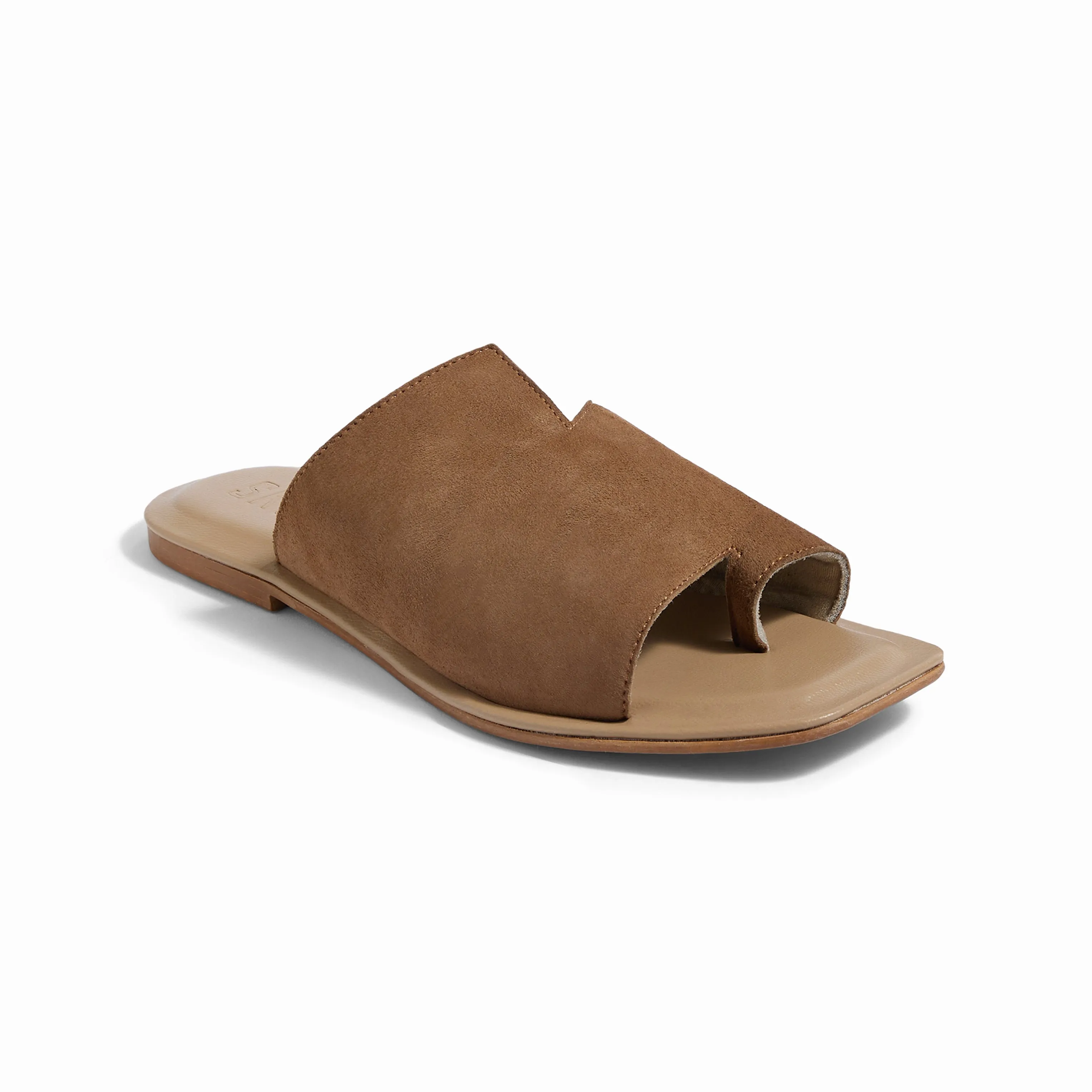 Corfu Tan Flat Sandals For Women