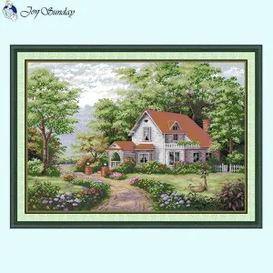 Cottage Landscape DIY Hand Embroidery Crafts