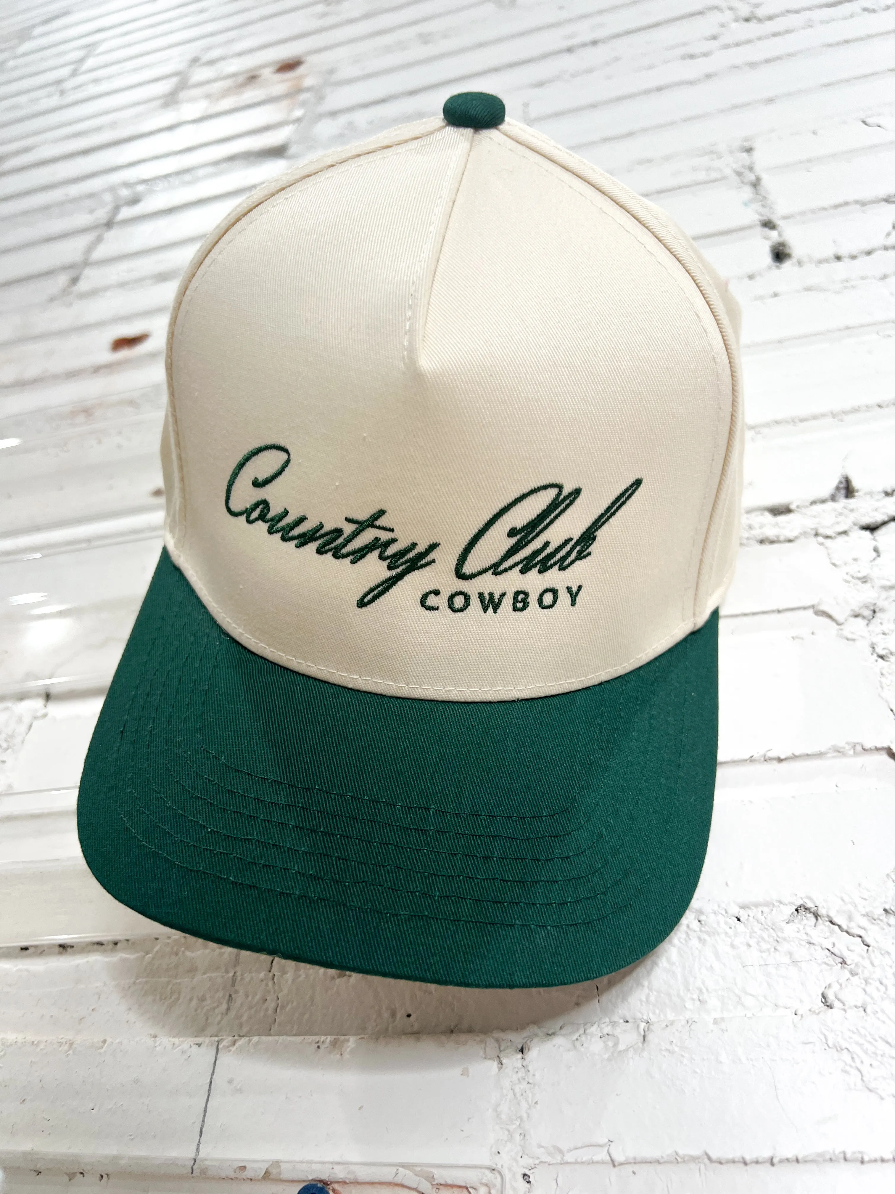 Country Club Cowboy Trucker Hat - Green