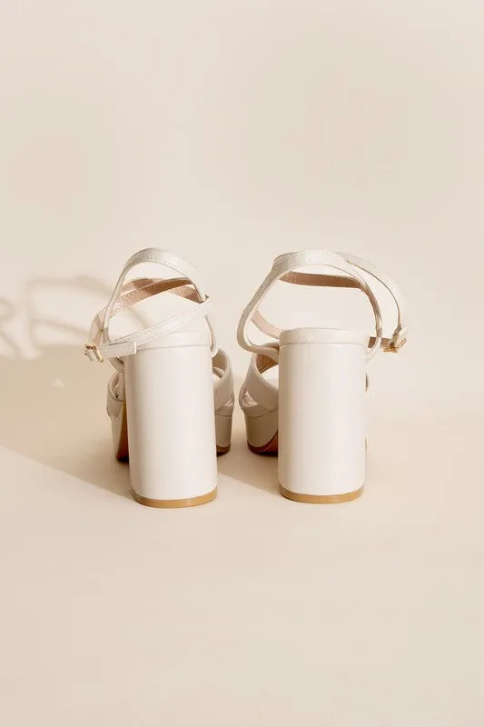 CROSS ANKLE STRAP HEELS