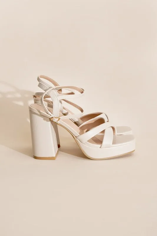 CROSS ANKLE STRAP HEELS