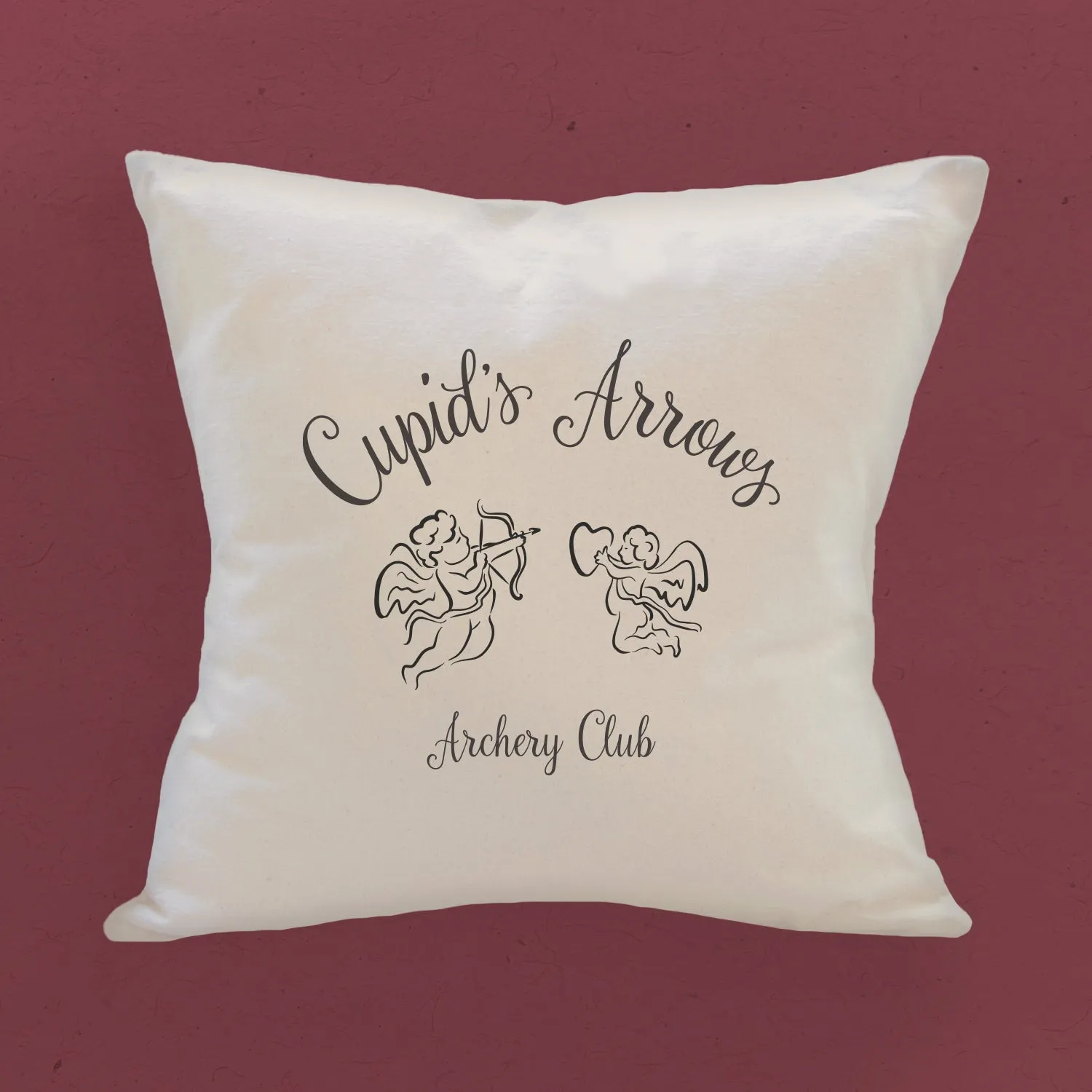 Cupid's Aarows - Valentine's Square Canvas Pillow