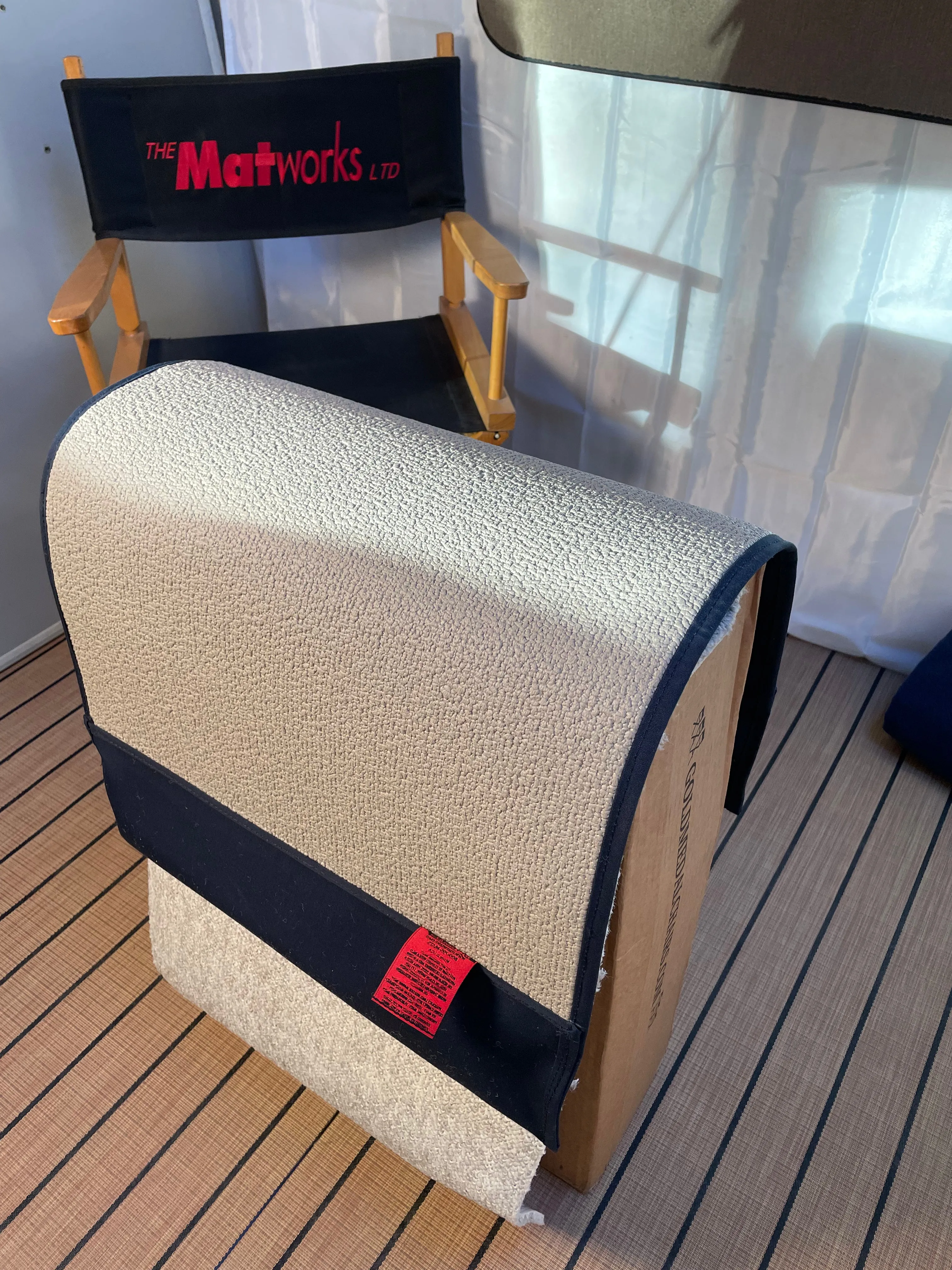 Custom 30"W X 36"L SUNBRELLA Canvas Gunwale Boarding Mat