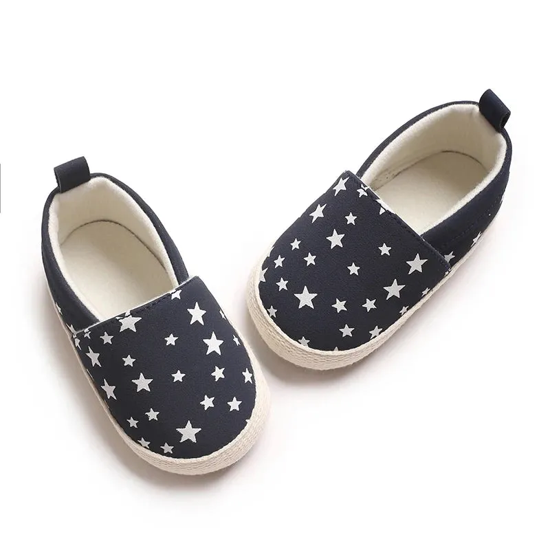 Cute Baby Slip-On Shoes for Boys & Girls – Soft Cotton Crib Shoes