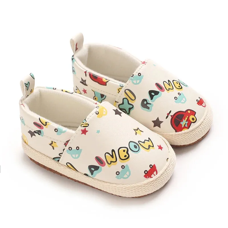 Cute Baby Slip-On Shoes for Boys & Girls – Soft Cotton Crib Shoes