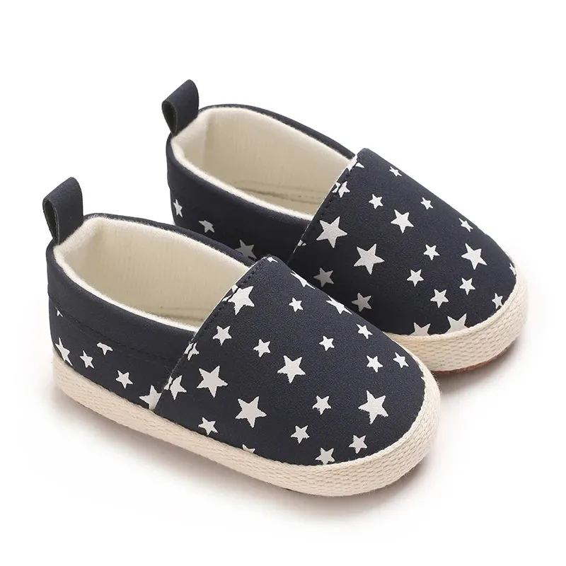 Cute Baby Slip-On Shoes for Boys & Girls – Soft Cotton Crib Shoes