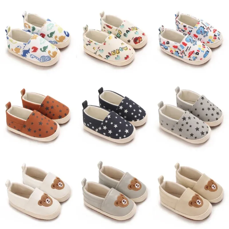 Cute Baby Slip-On Shoes for Boys & Girls – Soft Cotton Crib Shoes