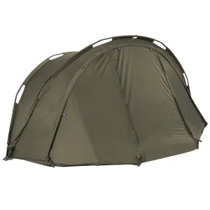 Dellonda Fishing Bivvy Carp Tent Lightweight 2-Man Waterproof & UV Protection Quick Assembly Pre-Threaded Poles with Ground Sheet & Heavy Duty Ground Pegs