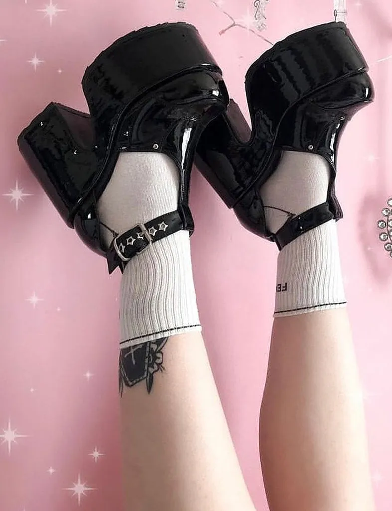 DEMONIA CAMEL-103 - BLACK PATENT ✰ PRE ORDER ✰
