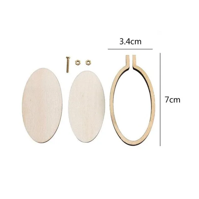 DIY Item set Mini Embroidery Fixed Frame Wooden Hoop/Ring for Accessories