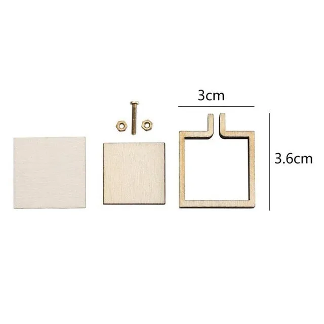 DIY Item set Mini Embroidery Fixed Frame Wooden Hoop/Ring for Accessories