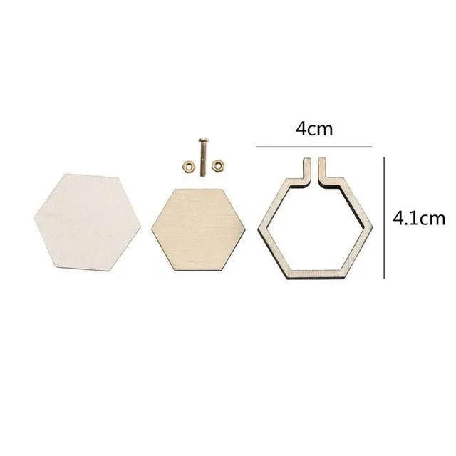DIY Item set Mini Embroidery Fixed Frame Wooden Hoop/Ring for Accessories