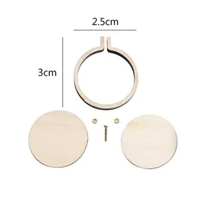 DIY Item set Mini Embroidery Fixed Frame Wooden Hoop/Ring for Accessories