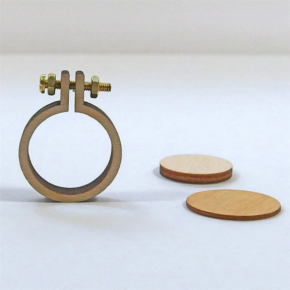 DIY Item set Mini Embroidery Fixed Frame Wooden Hoop/Ring for Accessories