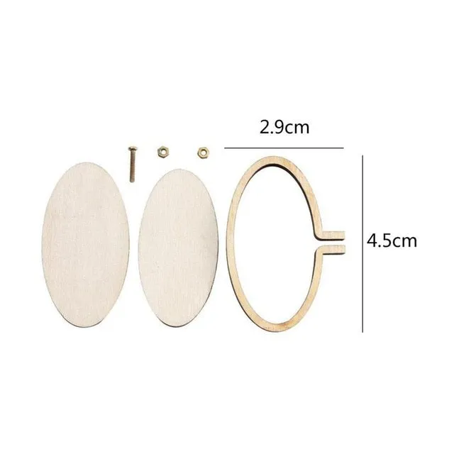 DIY Item set Mini Embroidery Fixed Frame Wooden Hoop/Ring for Accessories