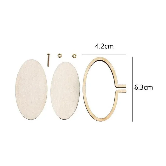 DIY Item set Mini Embroidery Fixed Frame Wooden Hoop/Ring for Accessories