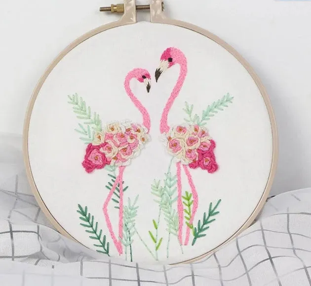 DIY kit Set Flowers Ribbon Embroidery