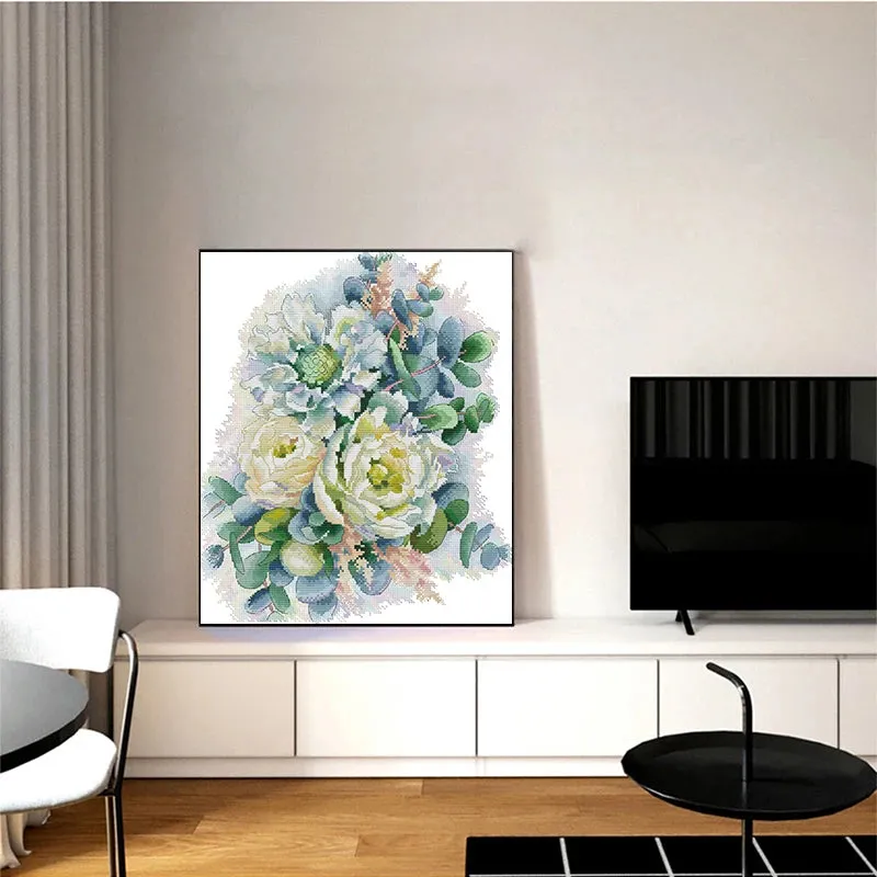 DIY Peony Flower Embroidery