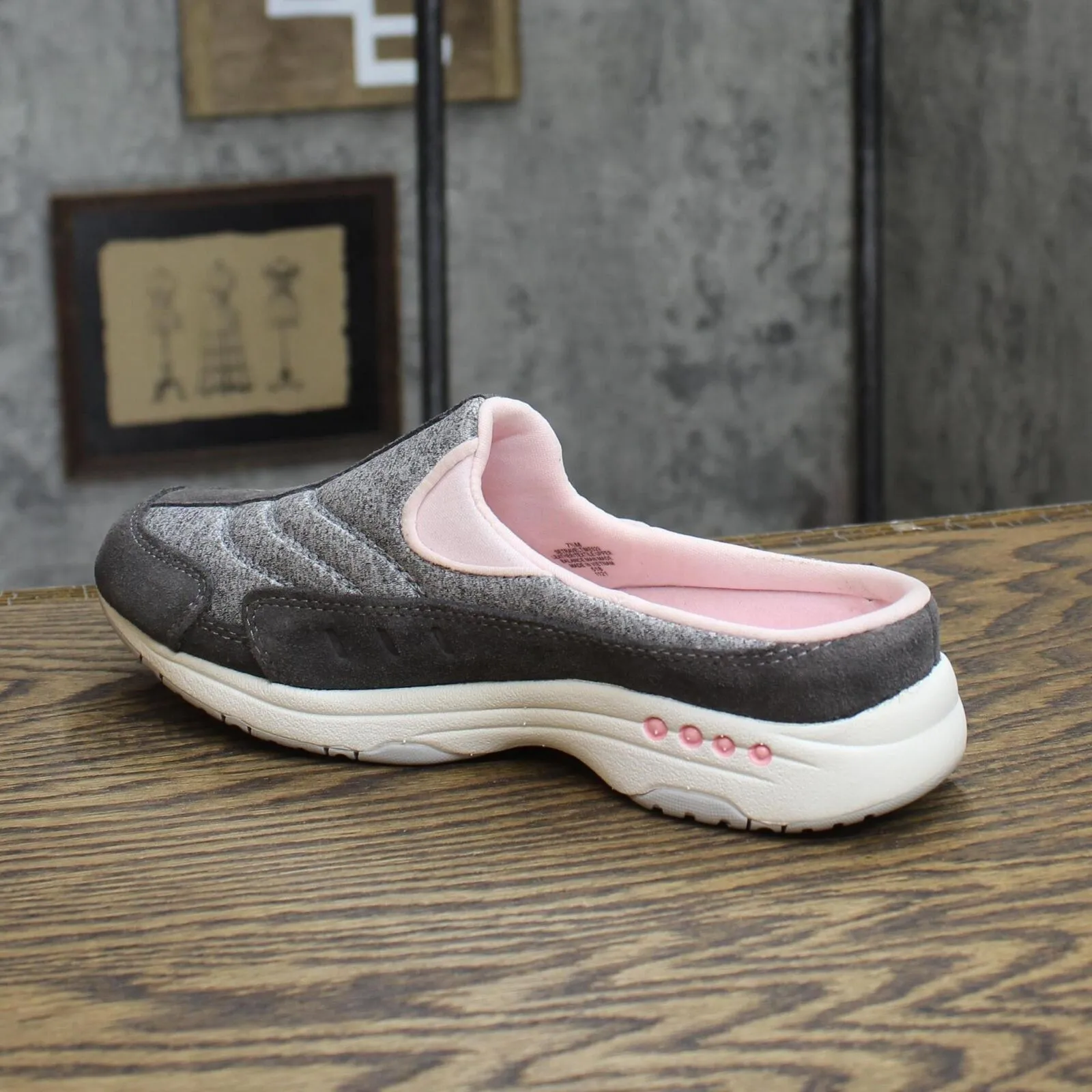 Easy Spirit Traveltime Mule Womens Slip On Shoes Medium Gray 7.5M