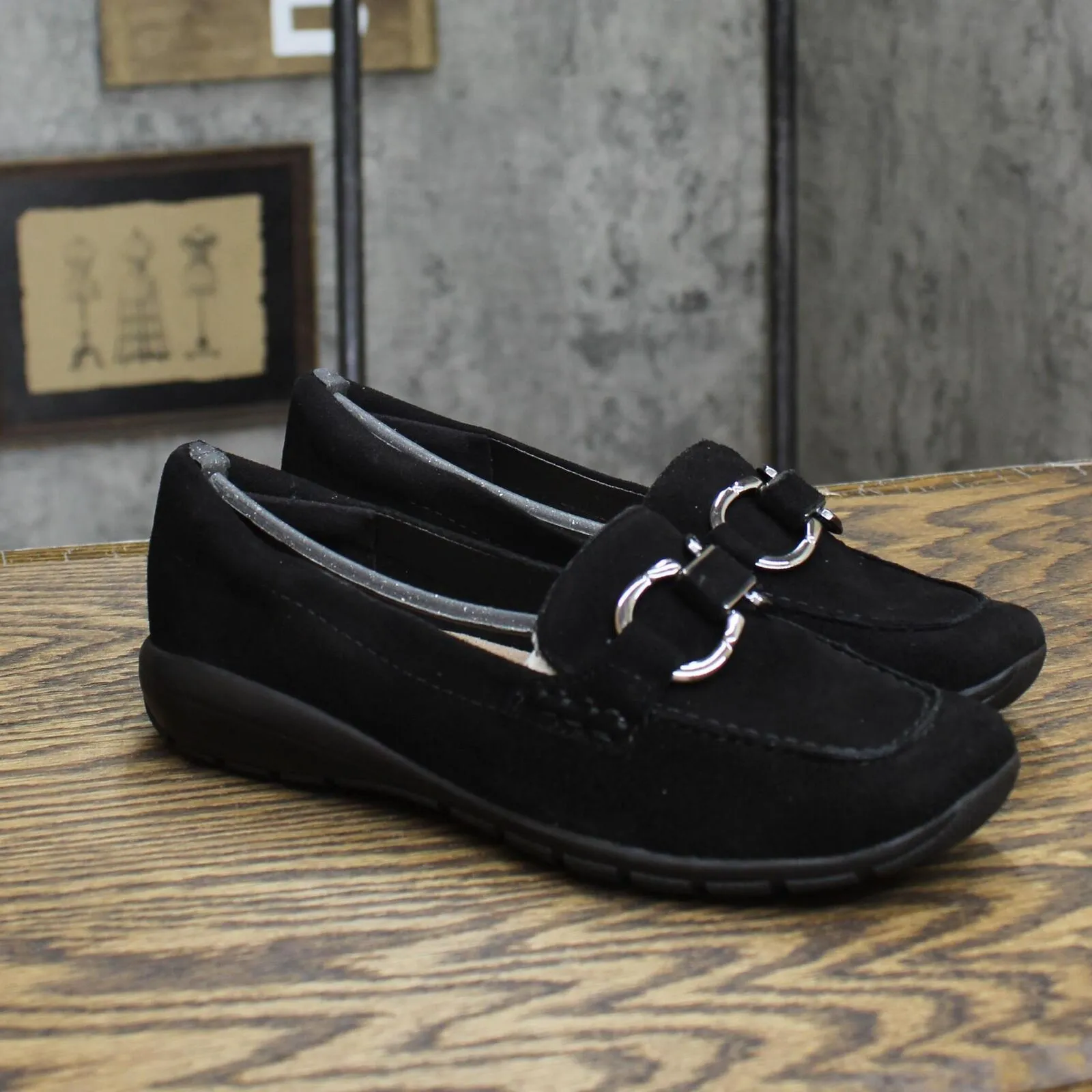 Easy Spirit Womens Avienta Slip On Loafer Shoes SEAVIENTA Black 5M