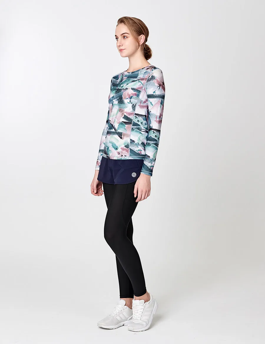 easyoga Lespiro Anti UV Rashguard - F94 Wind Shear on Cirrus