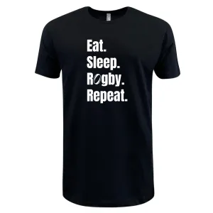 Eat Sleep Rugby Repeat Supersoft Tee - 99 Collection