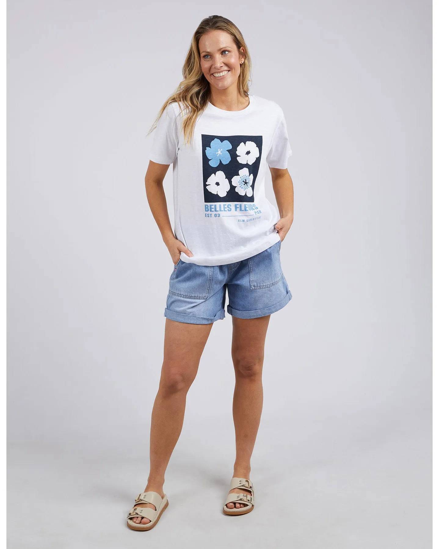 Elm Belle Fleurs Tee - White