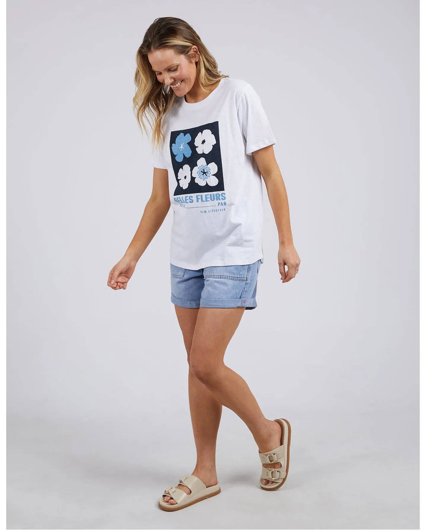 Elm Belle Fleurs Tee - White