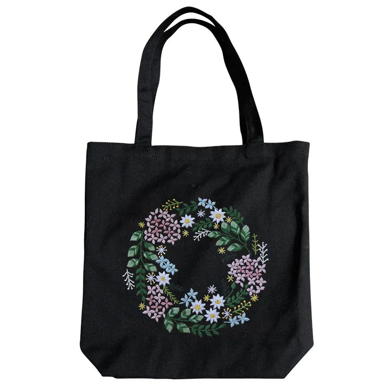 Embroidered Diy Tote Bag Shoulder Bag Couple Canvas Bag