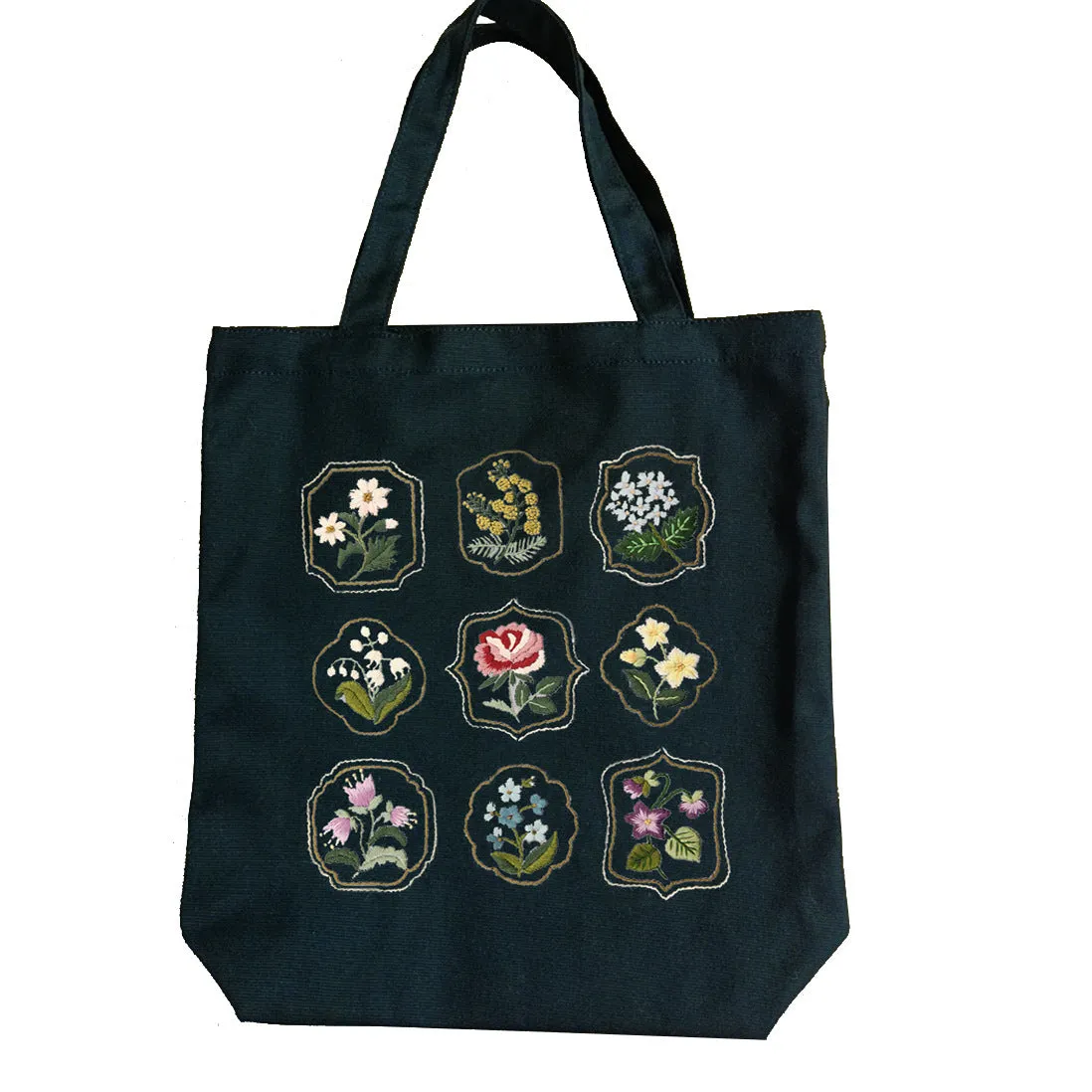 Embroidered Diy Tote Bag Shoulder Bag Couple Canvas Bag