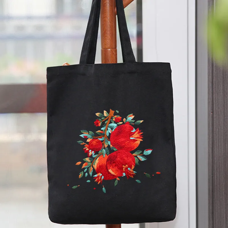 Embroidered Diy Tote Bag Shoulder Bag Couple Canvas Bag