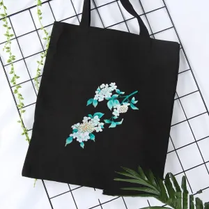 Embroidery Canvas Bag Kit DIY Adult Handmade Beginner Material Bag Flower