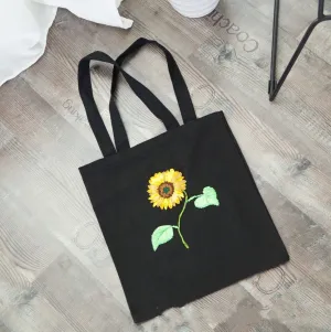 Embroidery Canvas Bag Kit DIY Adult Handmade Beginner Material Bag Sunflower