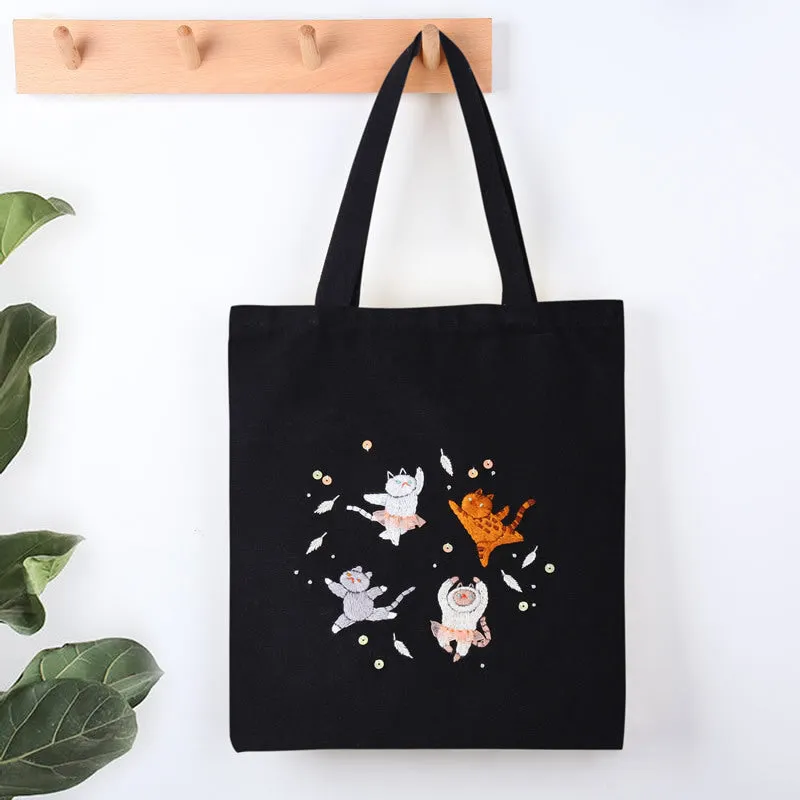 Embroidery Kit Bag Cross Stitch Cotton Canvas Bag Su Embroidery