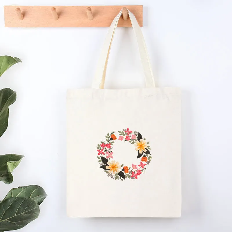 Embroidery Kit Bag Cross Stitch Cotton Canvas Bag Su Embroidery