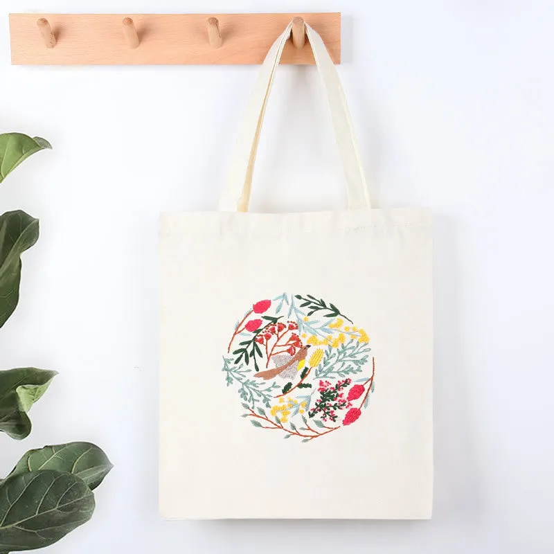 Embroidery Kit Bag Cross Stitch Cotton Canvas Bag Su Embroidery