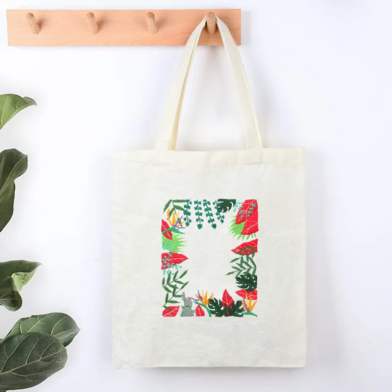 Embroidery Kit Bag Cross Stitch Cotton Canvas Bag Su Embroidery