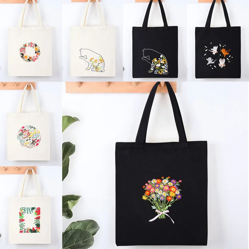 Embroidery Kit Bag Cross Stitch Cotton Canvas Bag Su Embroidery