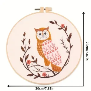 Embroidery Kits, Starter Kit with OWL