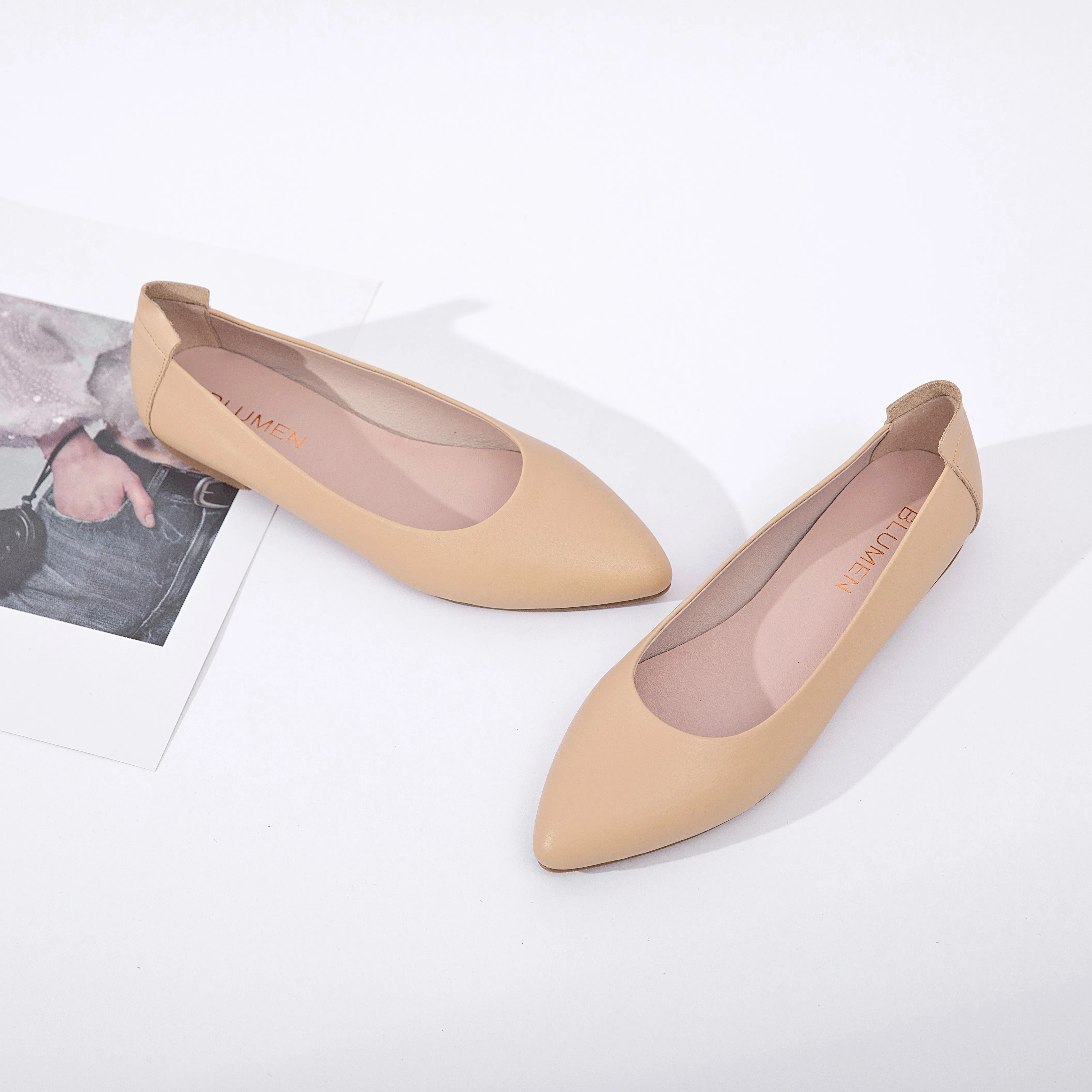 Extremely Soft Flats Shoes, Light Beige