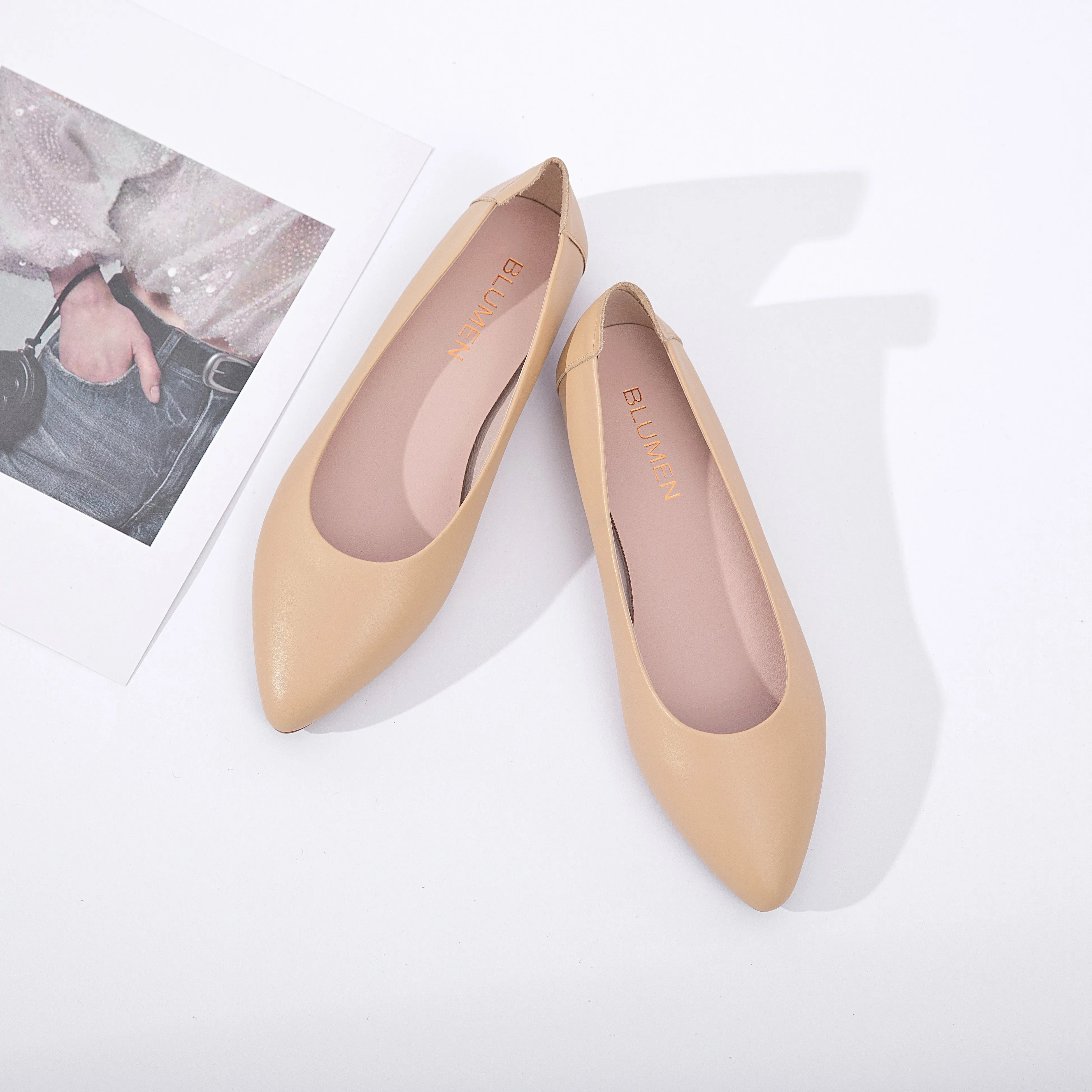 Extremely Soft Flats Shoes, Light Beige