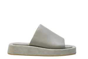 Fabio Rusconi Women's Grey Leather & Suede Flat Slip On EVA