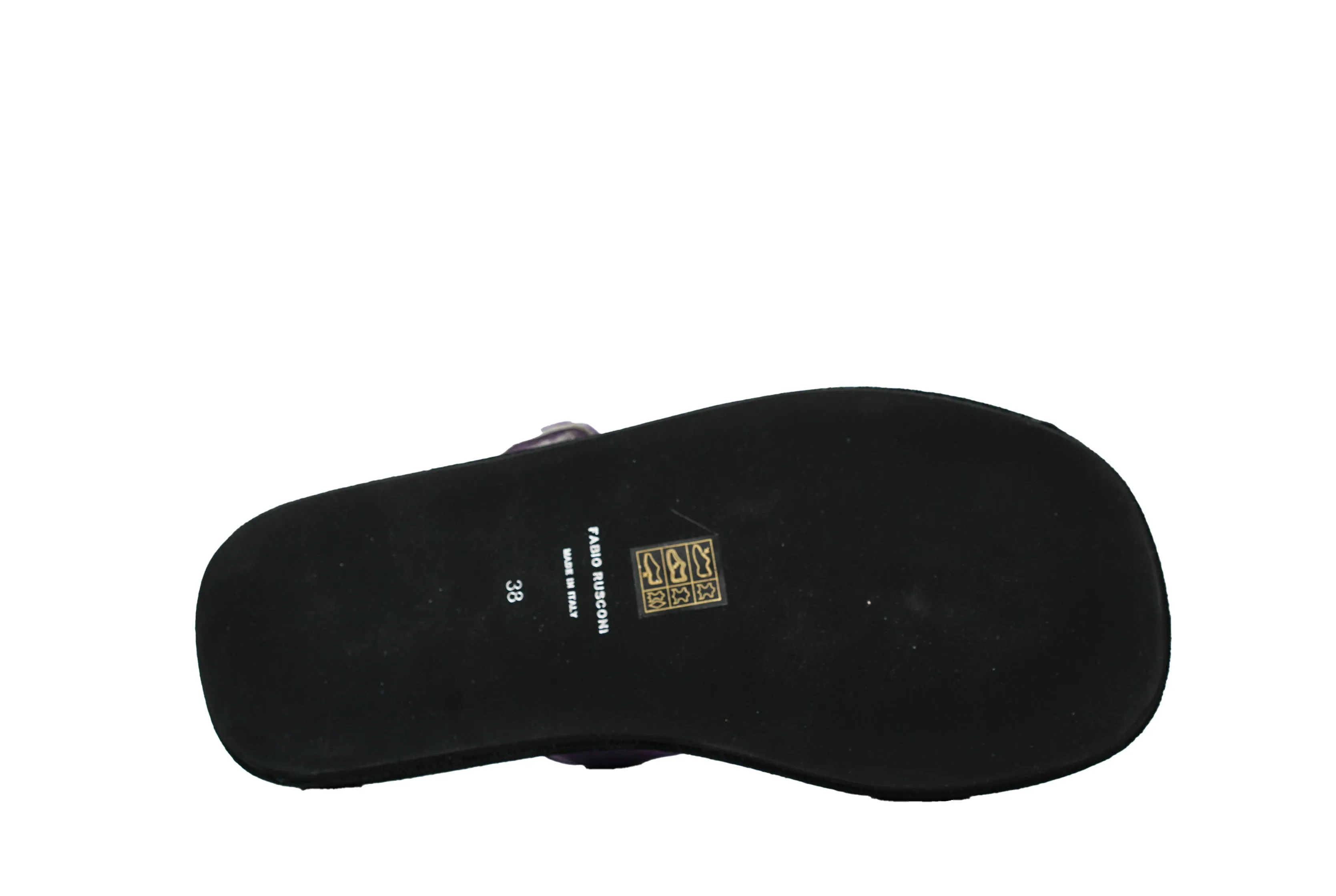 Fabio Rusconi Women’s Lavendar Leather & Suede Velcro Slide HELGA