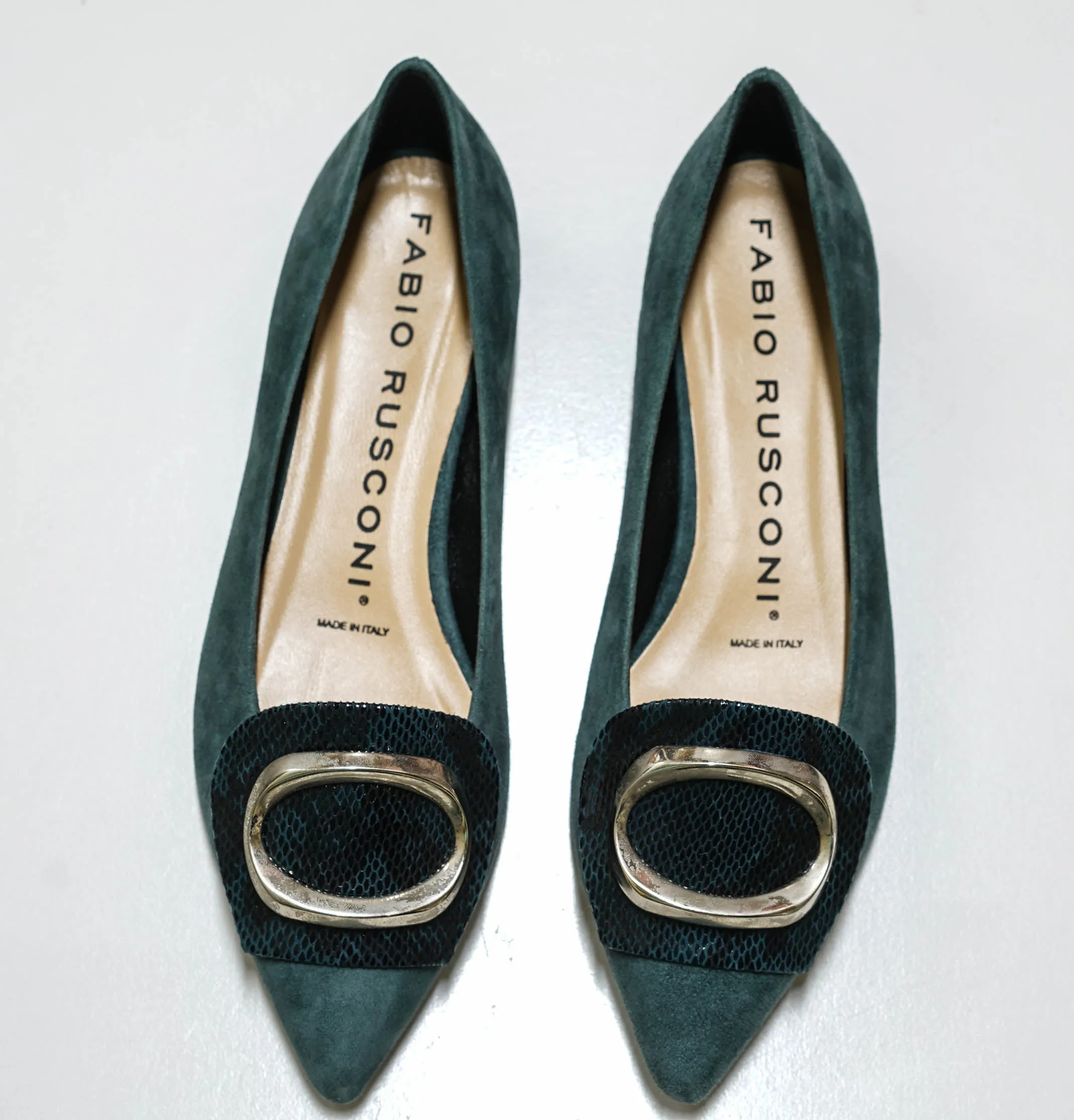 Fabio Rusconi Women’s Teal Snake Print Shoe F5625