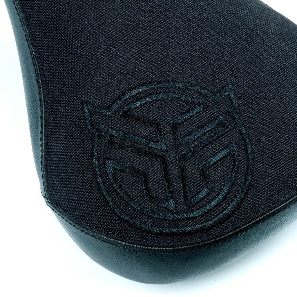 Federal Mid Stealth Logo Seat Black with Faux Leather Panels and Black Embroidery