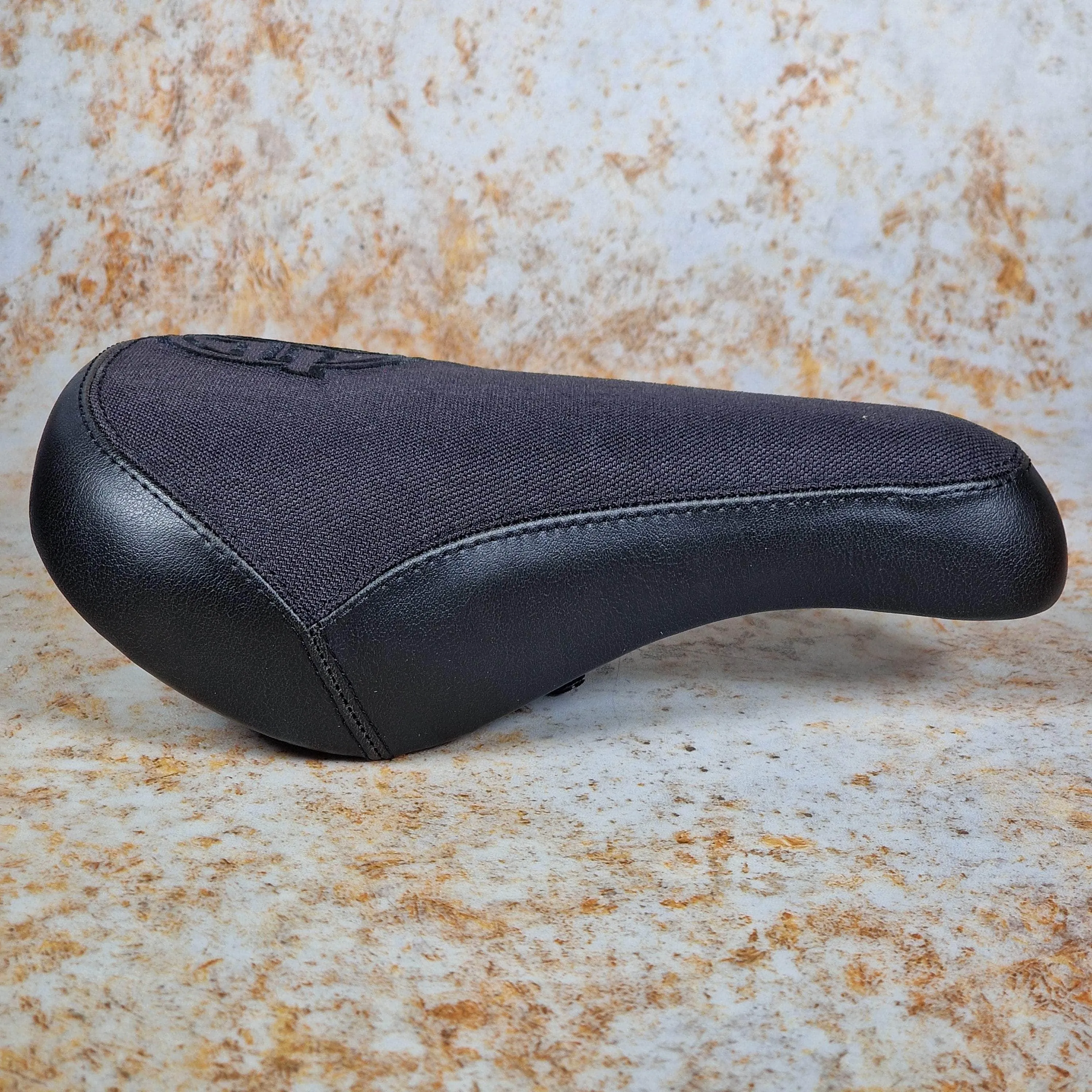 Federal Mid Stealth Logo Seat Black with Faux Leather Panels and Black Embroidery